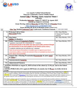 Annual Title 1 Meeting